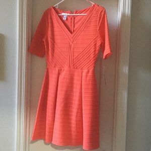 Size 8. Pink/Orange Dress. New with Tags